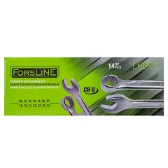 Набор ключей комбинированных 14пр.(10,12-19,21,24,27,30,32мм),на полотне