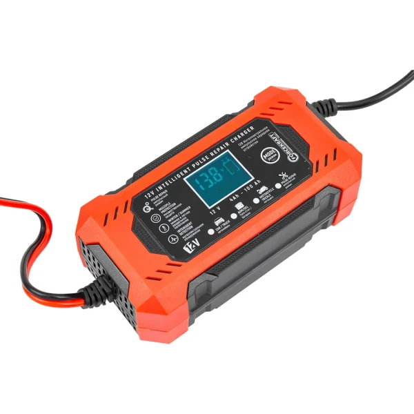 Устройство зарядное импульсное для АКБ с жидкокристаллическим дисплеем (12В,автостоп,функция восст.-я,защита от превыш.напряж. и короткого замыкания)