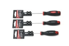 Отвертка шлицевая магнитная ''Profi''S2 SL3.5х100мм, на пластиковом держателе