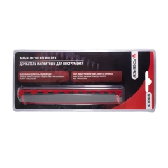 Держатель магнитный для 10 головок 1/4''(168х22мм),в блистере