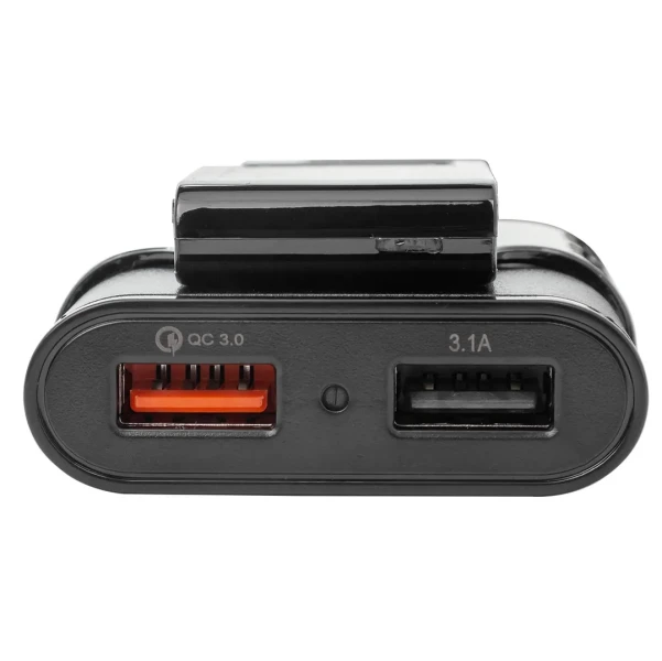 Автомобильное зарядное устройство FY-198 (12V-24V, USB 2, 3, 4:5V-Max 2.4A, QC3.0: 5V/3A,9V/2A,12V/1.5A)