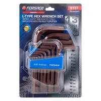 Набор ключей Г-образных 6-гранных ''Premium''13пр. (2, 2.5, 3-8, 10, 12, 14, 17, 19мм) в пластиковом держателе