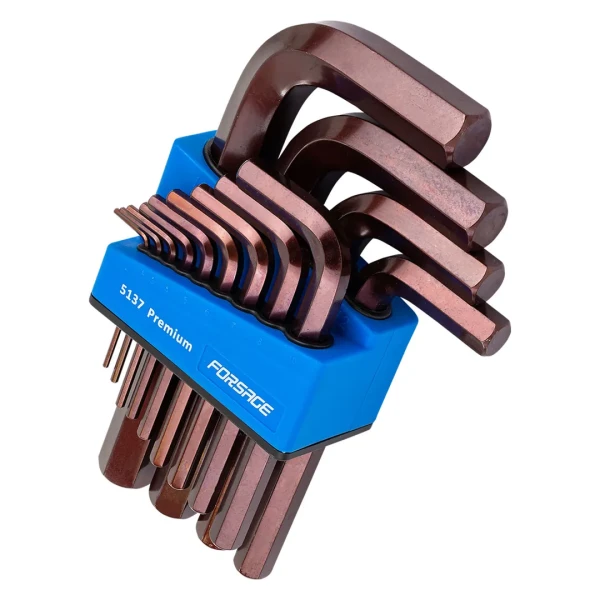 Набор ключей Г-образных 6-гранных ''Premium''13пр. (2, 2.5, 3-8, 10, 12, 14, 17, 19мм) в пластиковом держателе