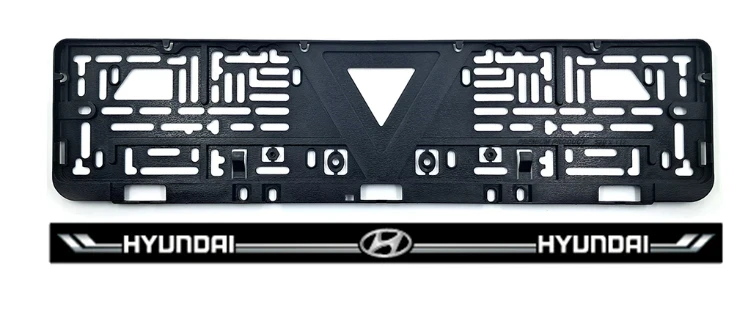 Рамка номера с черной планкой HYUNDAI