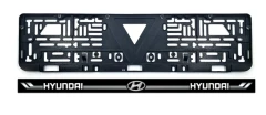 Рамка номера с черной планкой HYUNDAI
