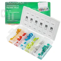 Предохранители флажковые, 120пр. (5А, 10А, 15А, 20А, 25А, 30А)