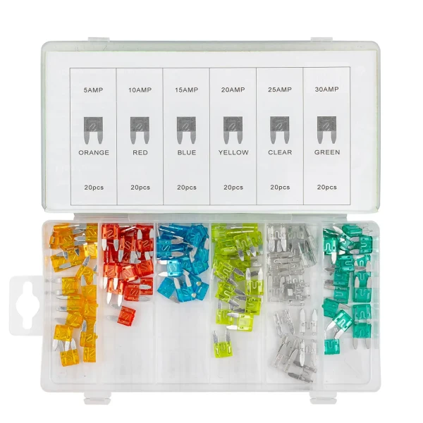Предохранители флажковые, 120пр. (5А, 10А, 15А, 20А, 25А, 30А)