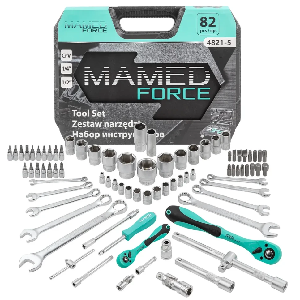 Набор инструментов PROFI 82пр. 1/4'',1/2''(6гр)(4-32мм)