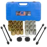 Набор инструментов для снятия и установки втулок, подшипников и сайлентблоков универсальный, 26пр. (М10, М12, М14, М16) в кейсе