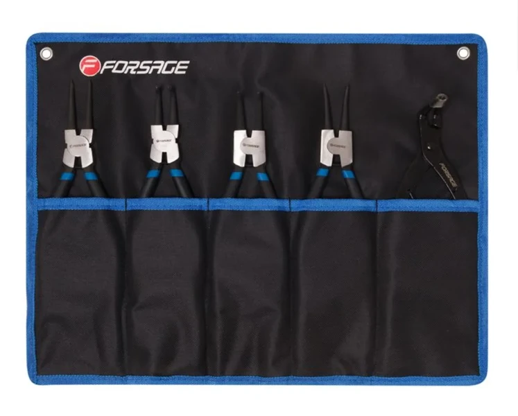 Набор съемников стопорных колец 5пр(L-200ммх4шт+съемник стопорных колец для суппортов), на полотне