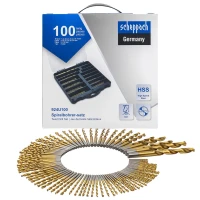 Набор сверл по металлу,100пр.(1,2,2.5,3,3.2,3.5,4-по 10шт,4.5,5,5.5,6,6.5-по 5шт,8,10-по 2шт)в кейсе