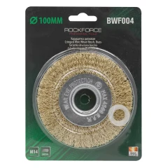 Кордщетка дисковая латунная для УШМ 100мм, в блистере