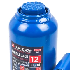 Домкрат гидравлический бутылочный, 12т (с предохранительным клапаном, минимальная высота: 200 мм, ход штока: 110 мм, ход винта: 60 мм, максимальная вы