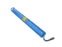 Шланг витой полиуретановый 6.5мм х 10мм х 10м с быстроразъемными наконечниками 1/4''(максимальное давление - 15bar, рабочая температура от -20 до +60