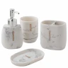 Набор для ванной комнаты 4пр. (мыльница, дозатор для мыла, подставка для зубных щеток, подставка для косметических аксессуаров)