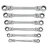 Ключи трещоточные накидные с шарниром, набор 6пр.