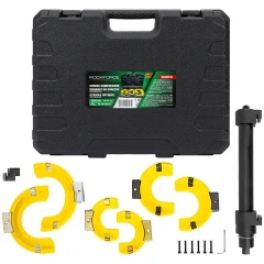 Стяжка пружин с 3-мя парами захватов и пластиковыми накладками, 7пр.(раб. диапазон:80-317мммм, диаметры захватов: 80/110/165 мм),в кейсе