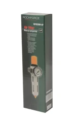 Фильтр-регулятор с индикатором давления для пневмосистемы 1/4''(пропускная способность:1300 л/мин, давление max: 16 bar, температура воздуха: 0° до 60)