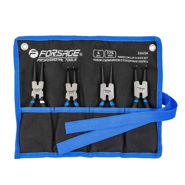 Набор съемников стопорных колец 4пр(L-175мм), на полотне