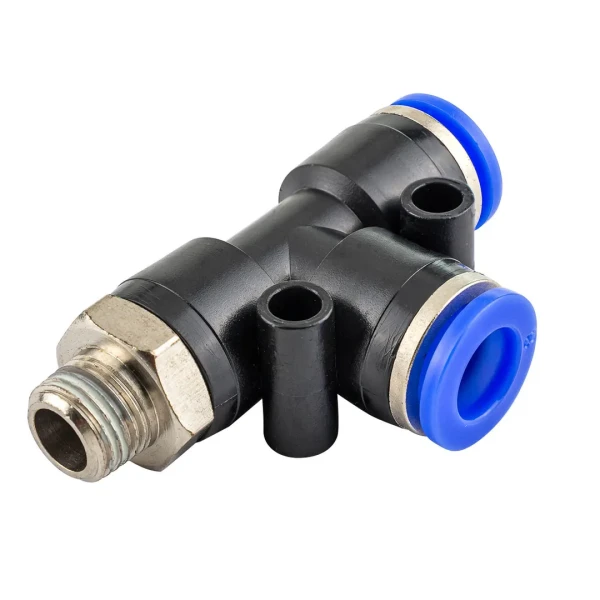 Фитинг Т-образный для пластиковых трубок 8мм с наружной резьбой 1/8''