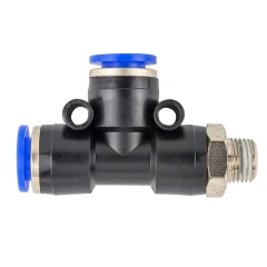 Фитинг Т-образный для пластиковых трубок 8мм с наружной резьбой 1/8''