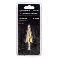 Сверло ступенчатое спиральное TIN HSS M2(4-20мм), в блистере