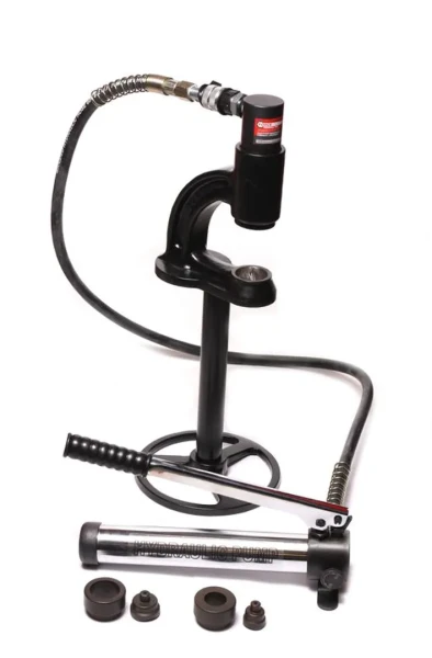 Дырокол гидравлический с насосом 5т(Ø35,36мм, сталь нерж.-1мм, медь/алюм.-2мм), в кейсе