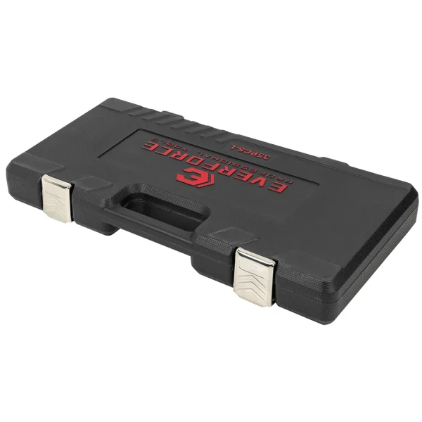 Набор головок ударных+вороток 35 пр. (короткие 38мм: 8-23, 24, 27, 30, 32мм, глубокие 78мм: 8,10,11, 13-19, 21, 22, 24, 27мм) в пласт.кейсе