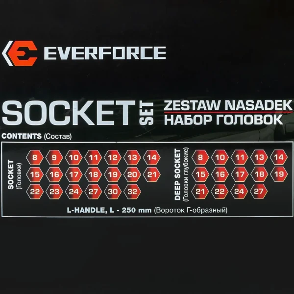 Набор головок ударных+вороток 35 пр. (короткие 38мм: 8-23, 24, 27, 30, 32мм, глубокие 78мм: 8,10,11, 13-19, 21, 22, 24, 27мм) в пласт.кейсе