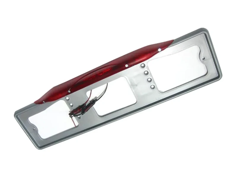 Рамка для номера АВ-009В с подсветкой и стоп-сигналом чёрная