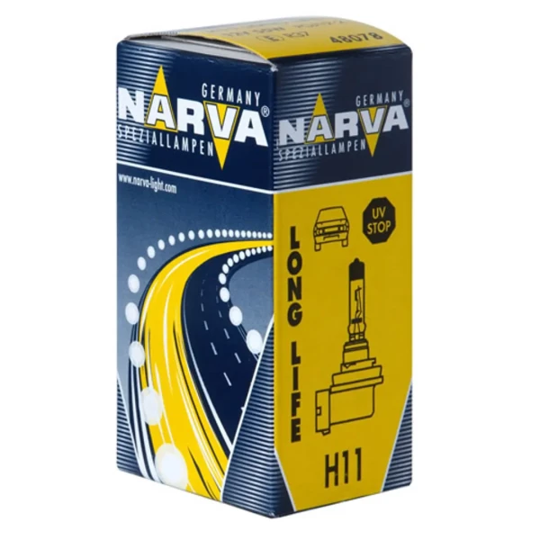 Автолампа H11 (55) PGJ19-2 LONG LIFE 12V NARVA