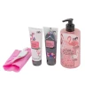Набор косметики(DETOX THERAPY)Вулканич.скраб для рук и ног 75мл+Крем-парафин для рук и ног 75мл+Крем-гель для душа''Розовое настроение''445мл+руковица)
