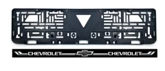 Рамка номера с черной планкой CHEVROLET