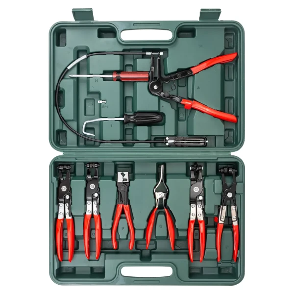 Набор щипцов для снятия и установки хомутов и шлангов 9пр., в кейсе