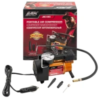 Компрессор автомобильный поршневой одноцилиндровый с аналоговым манометром (12В, 10А, 30л/мин, 7бар) в комплекте с переносной сумкой