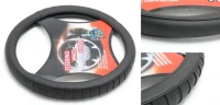 Чехол руля кожа-PU H-8538-M (black) (A)