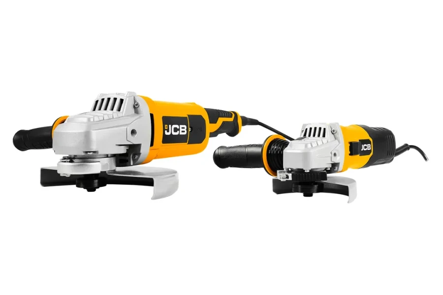 Набор машин углошлифовальных электрических JCB-AG115-E (600Вт,12 000 об/мин, диаметр диска 115мм) и AG230-E (2000Вт, 6500 об/мин, диаметр диска 230мм)
