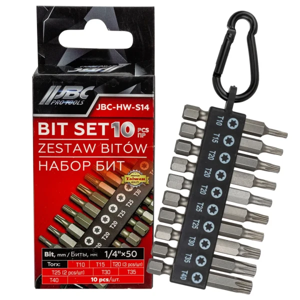 Биты TORX 1/4''х50мм, набор 10пр.