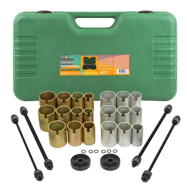 Набор инструментов для снятия и установки втулок, подшипников и сайлентблоков универсальный, 26пр. (М10, М12, М14, М16) в кейсе