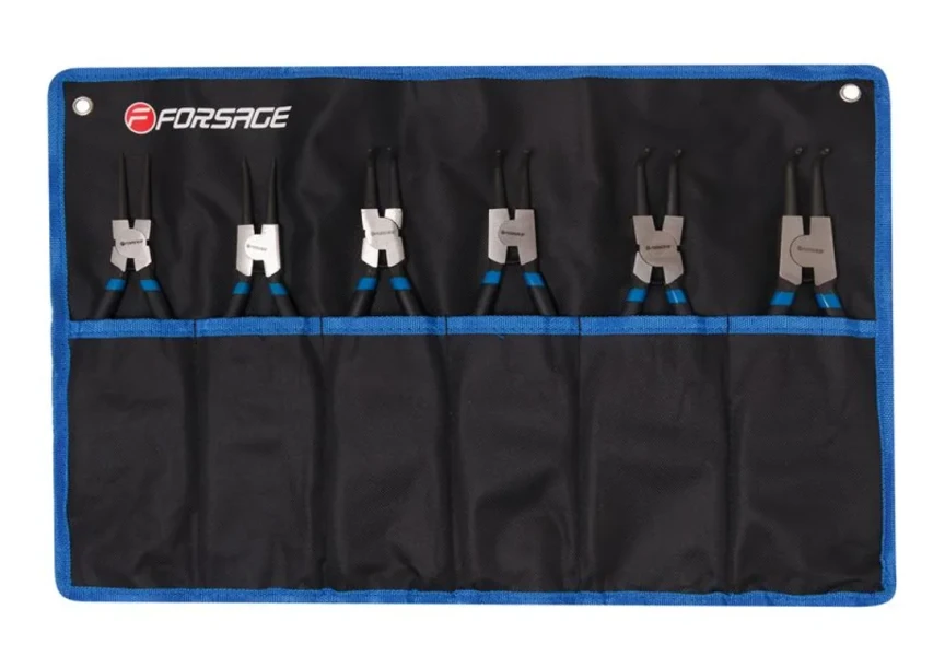 Набор съемников стопорных колец, 6пр(L-185ммх2шт,L-200ммх2шт,L-225ммх2шт), на полотне