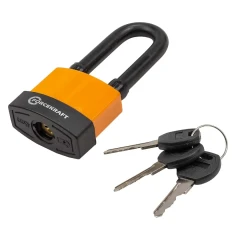 Замок навесной водонепроницаемый с удлиненой дужкой 45мм (дужка 9х7мм, пространство для замка 54х17мм, 3 ключа) в блистере