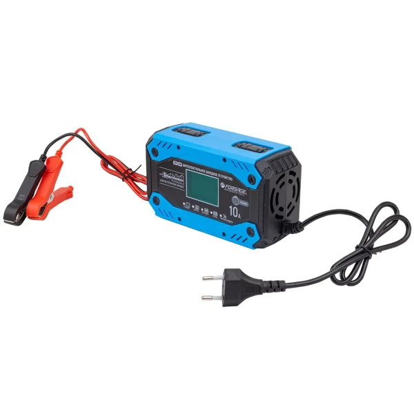Устройство зарядное импульсное для АКБ с ЖК дисплеем (12/24В,автостоп,функция восст.-я,защита от превыш.напряж. и короткого замыкания)