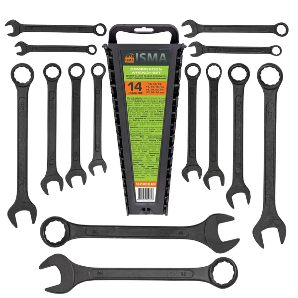 Набор ключей комбинированных 14пр. (10, 12-19, 22, 24, 27, 30, 32мм),в пластиковом держателе