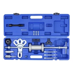 Молоток обратный для съема подшипников в наборе со сменными лапами и адаптерами 17пр., в кейсе