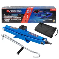 Домкрат механический ''ромб''1,5т с резиновой накладкой (h min 104мм, h max 385мм, L-415мм)