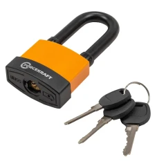Замок навесной водонепроницаемый с удлиненой дужкой 55мм (дужка 10х9мм, пространство для замка 61х23мм, 3 ключа) в блистере