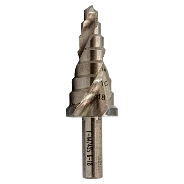 Сверло ступенчатое спиральное HSS M2(6-18мм), в блистере