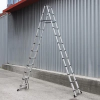 Стремянка телескопическая алюм. бытовая 3.5м (12+12 ступ.)
