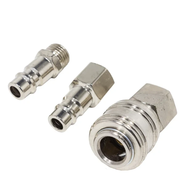 Набор быстроразъемных соединений 1/4'', 3пр.(штуцер-2шт внутр./наруж. резьба, быстроразъем-1шт внутр. резьба)