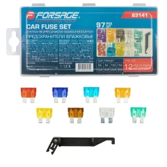 Предохранители плавкие флажковые автомобильные (от 3А до 30А), комплект 97пр.